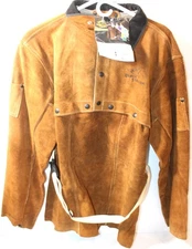 Black Stallion 220CS Side Split Cowhide Leather Cape Sleeve 20" Bib Large NWT