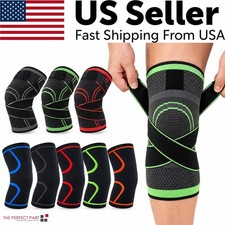 Knee Sleeve Compression Brace Support For Sport Joint Pain Arthritis Relief USA