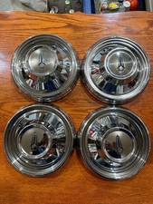 1967 1968 Plymouth Dog Dish Hub Caps Polished Mopar Road Runner Barracuda 67 68