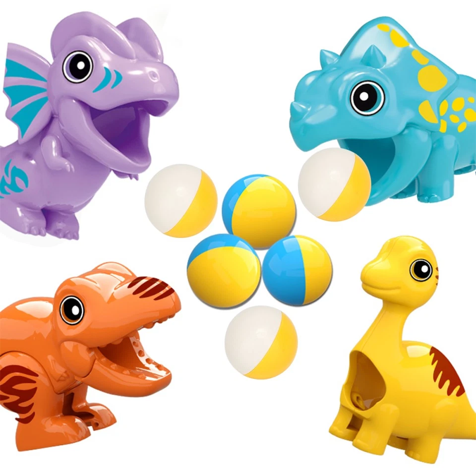 Murmelbahn Bausteine Dinosaurier Spielzeuge,Kinder STEM Spielzeug Dino Kugelbahn - Bild 4 von 4