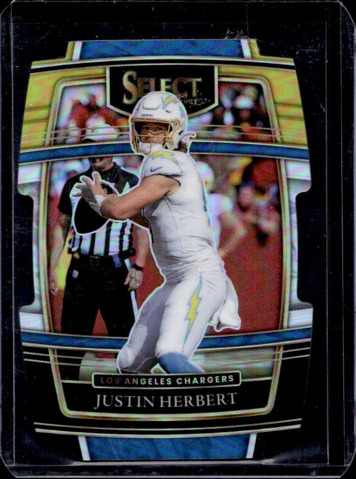2021 Select Justin Herbert Black and Gold Prizm Die Cut Concourse #19