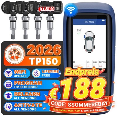 XTOOL TP150x1 TS100x4 KFZ Auto OBD2 Diagnosegerät RDKS TPMS Programmiergerät DE