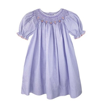 NWT Petit Ami Purple Lavender Smocked Bishop Baby 2pc Dress 12 Months 12M Girls