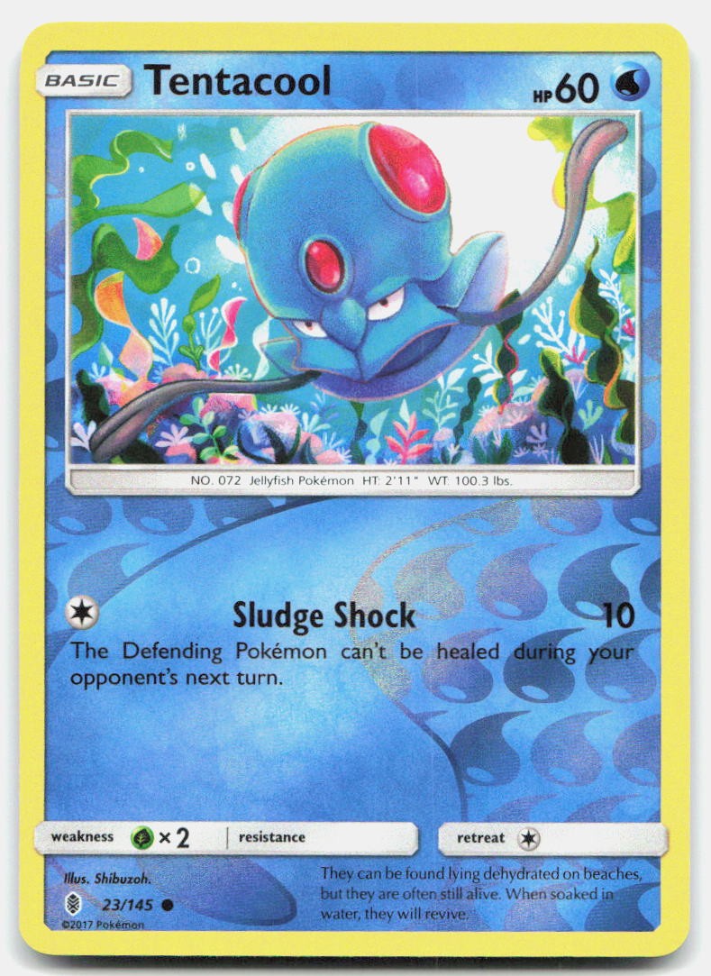 Guardians Rising Tentacool 23/145 NM Pokemon Reverse Holo Common Tcg Card