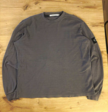 Calvin Klein Jeans Pullover Grau Rundhals Lan...