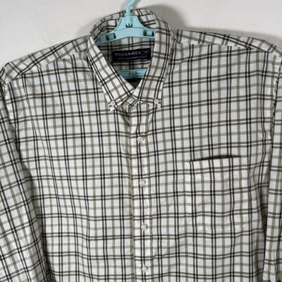 MagnaReady Magnetic Shirt Mens XL Green Plaid Adaptive Button Down Cotton