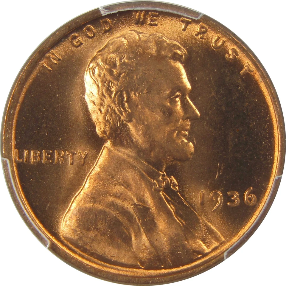 1936 Lincoln Wheat Cent MS 67 RD PCGS Penny Uncirculated SKU:I22391 - Image 3 of 4