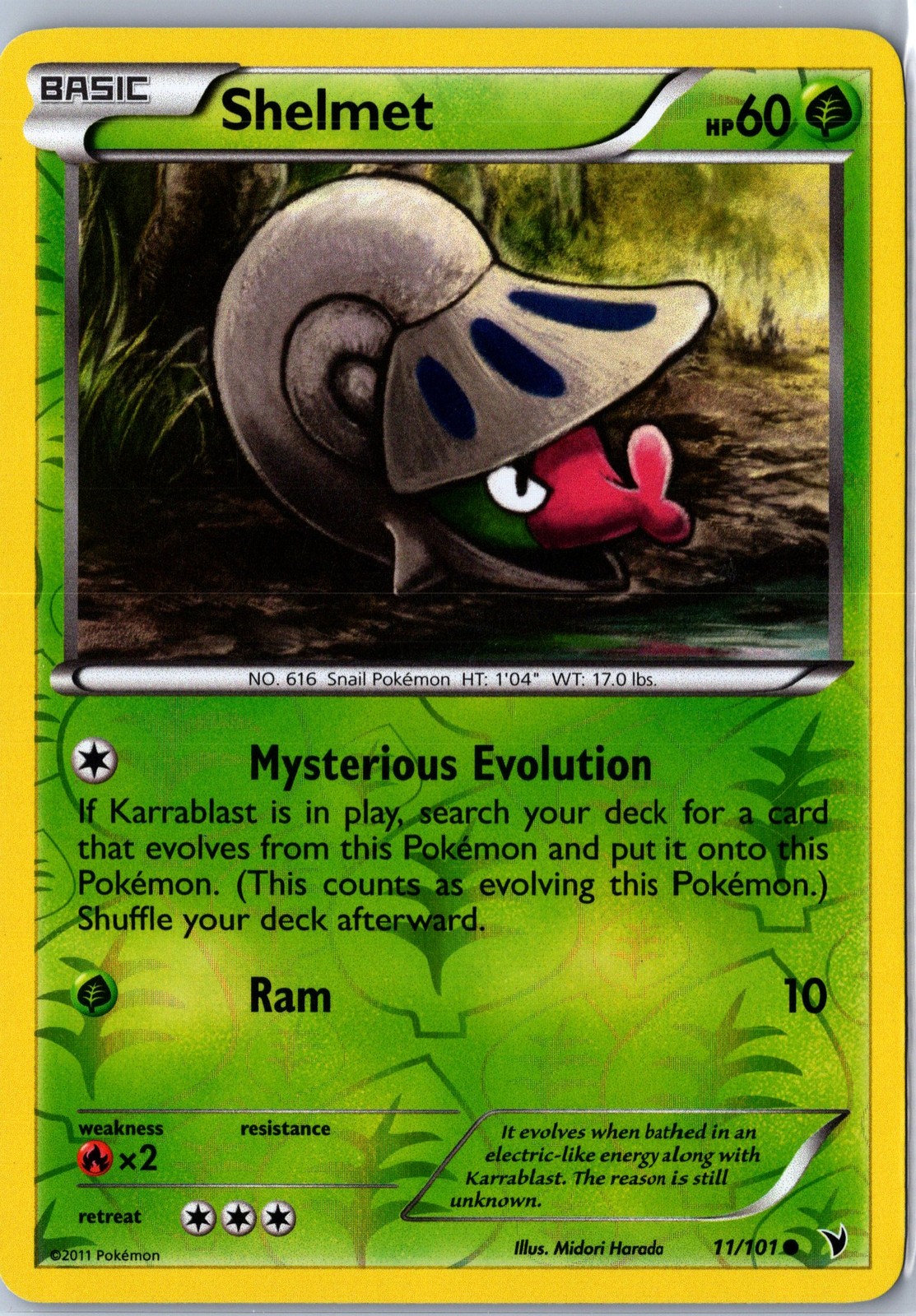 Noble Victories #11/101 Shelmet Reverse Holo - NM