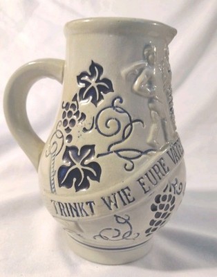 Trinket Wie Eure Vater Aus Glazed Stoneware Creamer Pitcher Vase Germany