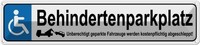 Blechschild 10X46 Cm Behindertenparkplatz Parkplatzschild Deko Geschenk Metall S
