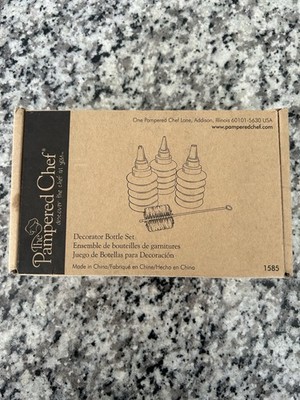 The Pampered Chef Decorator Bottle Set #1575 with Box and Instructions No BRUSH.