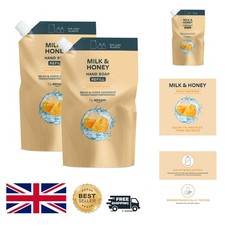 Eco-Friendly Milk & Honey Hand Soap 2 x 1000ml Refill - Ideal for Sensitive Skin 4.00 per litre