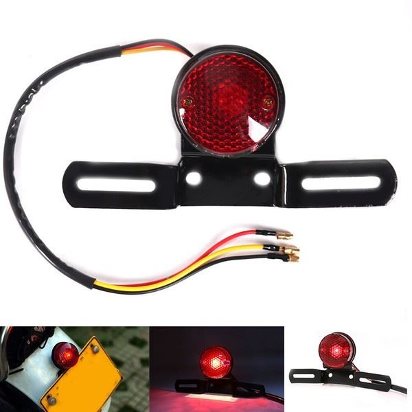 Universal Motorrad Kennzeichen Hintere Brems RüCklicht Lampe-image