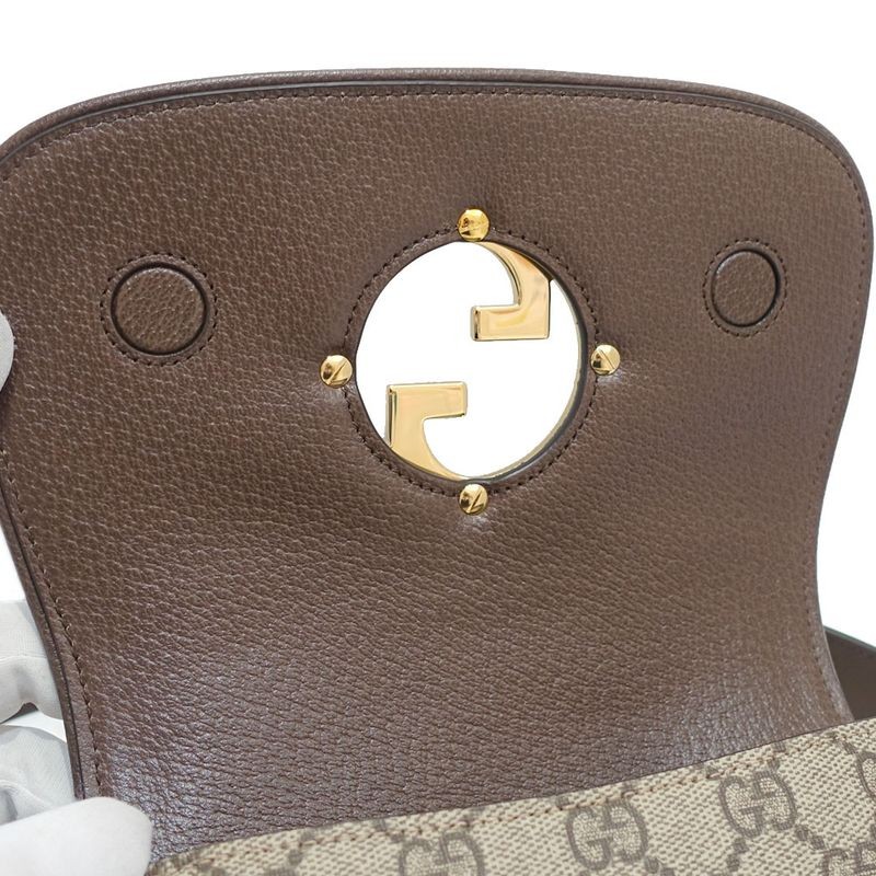 Gucci Blondie Belt Bag Body Bag GG Supreme Canvas Leather Brown thumbnail 7
