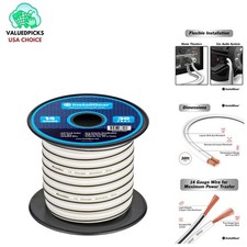 14 Gauge AWG Speaker Wire 30ft - Rugged PVC for Marine & Automotive Applications