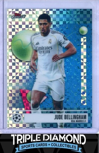 2025-26 Topps Finest UCC Jude Bellingham Common Checkerboard Refractor W725
