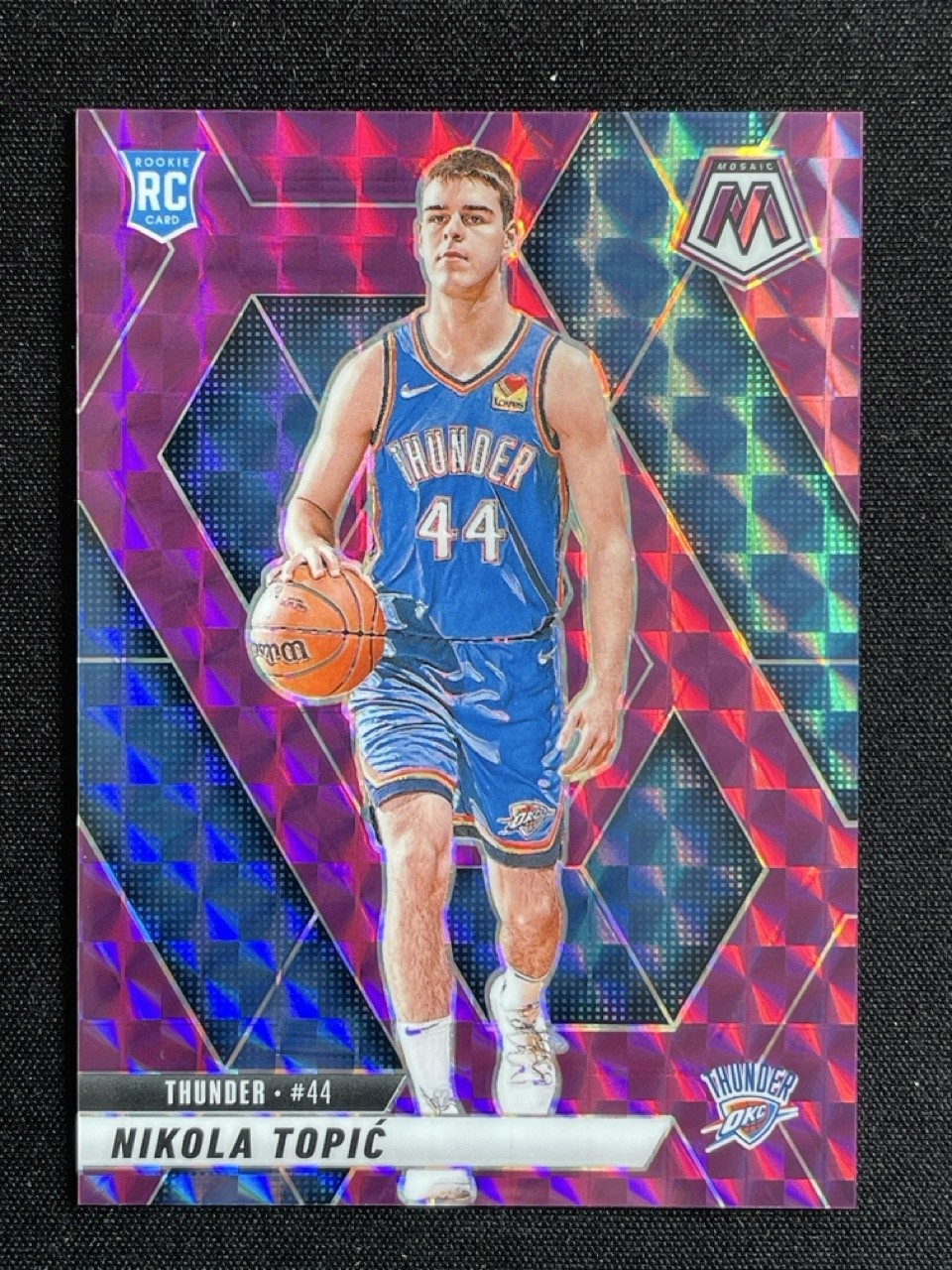 Nikola Topic 2024-25 Panini Mosaic Purple Mosaic RC /99 #242