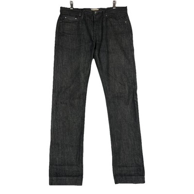 Unbranded Brand Selvedge Jeans Mens 34x35 UB344 Black Raw