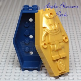 NEW Lego Pharaoh's Quest Mummy Minifig SARCOPHAGUS Blue Gold Coffin 7327 853176