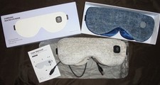 Cordless Heated EYE MASK for Dry or Tired Eyes   Washable   Gray - NEW IN BOX