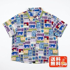 BRILL Short sleeve shirt all over pattern M-L size 100 cotton tops Disney