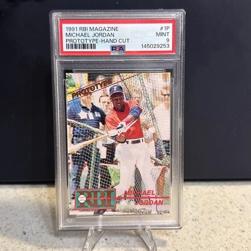 1991 Rbi Magazine Prototype #1P Michael Jordan Prototype-Hand PSA 9