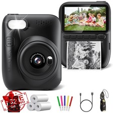 Gofunly Kids Instant Print Camera Black 3.0 Style