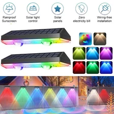 2-10X Super Bright Solar Powered Door Fence Wall Lights LED Outdoor Garden Lamp