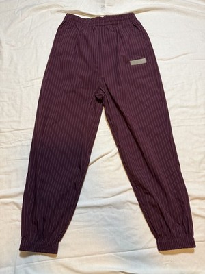 PAM Perks and Mini Pinstripe Pants Burgundy Wide Leg Skate Trousers  Small