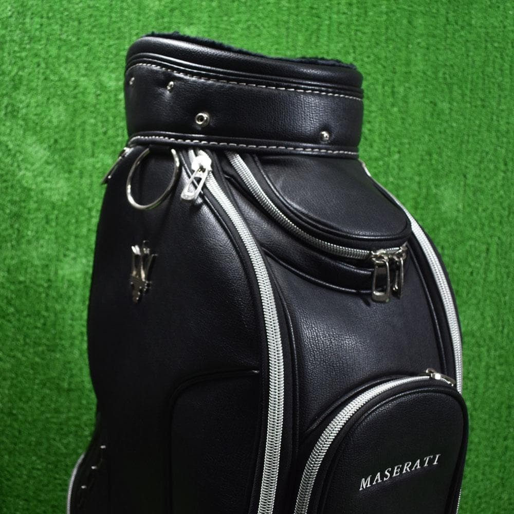MASERATI Matte Black cart bag golf carry caddy bag rare japan used