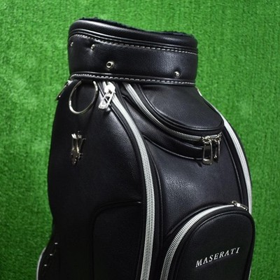 MASERATI マセラティ キャディバッグ MASERATI Matte Black cart bag golf carry caddy bag rare japan used