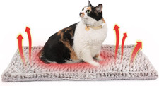 MORA PETS Self Warming & Self Heating Heated Cat Bed, Washable Warming Pet Pad,