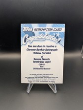 2026 Bowman Chrome Rookie Auto Yellow Parallel Redemption Kazuma Okamoto /75 SSP
