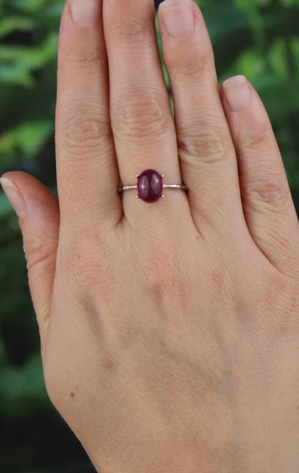 Sterling Silver Lab Created Star Ruby Sapphire Ri… - image 2