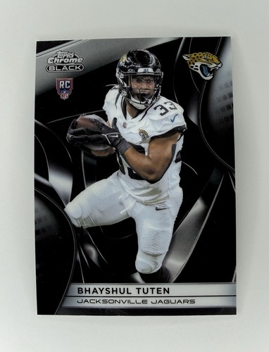 2025 Topps Chrome Black Football: #123 Bhayshul Tuten (RC) - Base