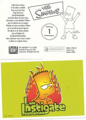Panini Sticker The Simpsons 2  / 10 Sticker nach Wahl