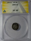 1856 Liberty Seated Half Dime ANACS VF-35