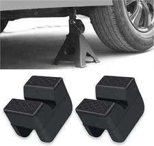 3 Ton Jack Stand Pads, Slotted Rubber Pinch Weld Adapter for Protecting 2PCS 