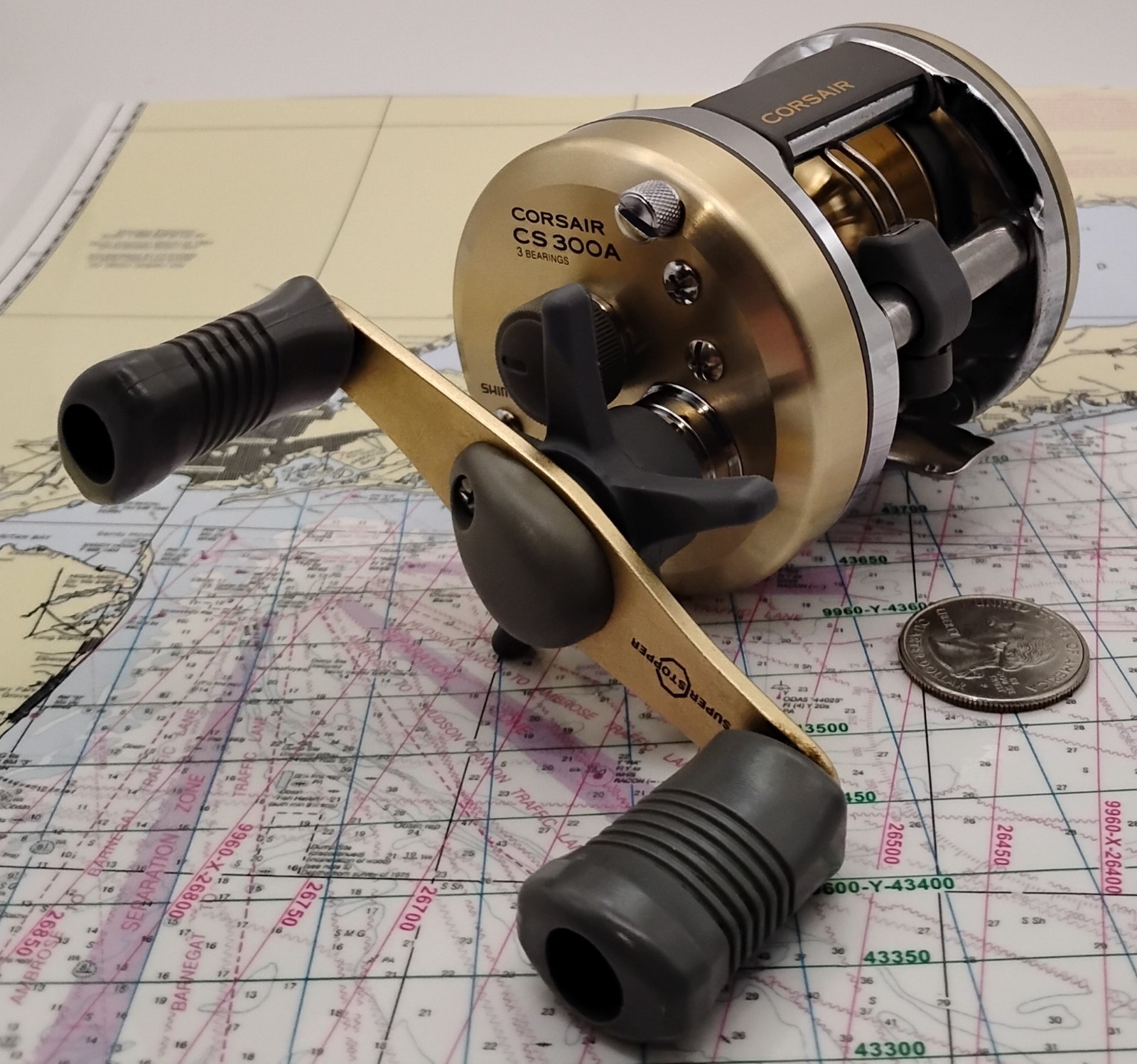 SHIMANO CORSAIR CS 300A LEVEL-WIND BAITCASTING FISHING REEL 