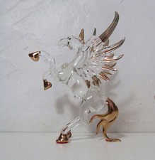 cheval pégase cabré en cristal vintage
