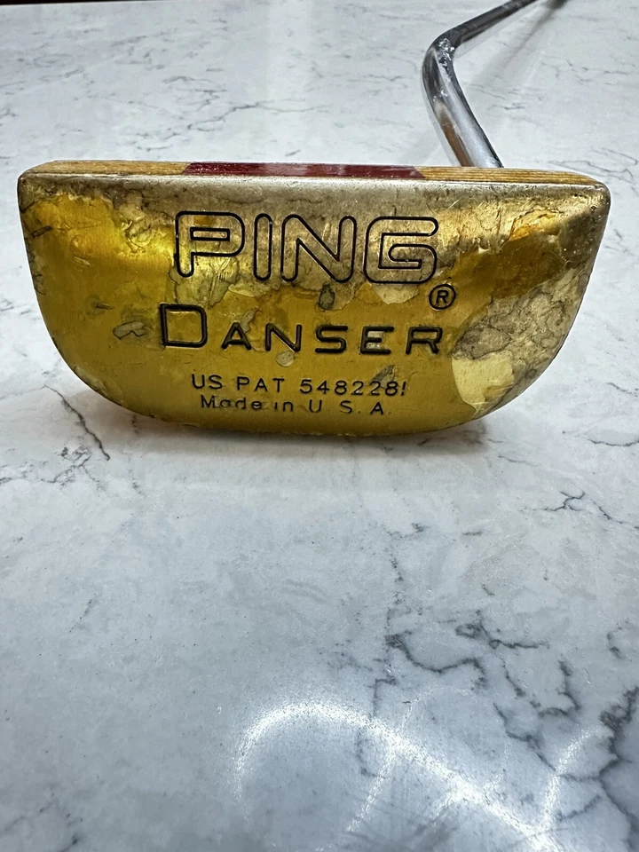 Vintage Ping Danser Putter 35" RH Wooden Head Made in U.S.A. *Peeling Clear Coat - Image 2 of 4