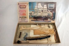 Vtg Scientific Cutty Sark  Wood Ship Model 15" # 174 Cloth Sales