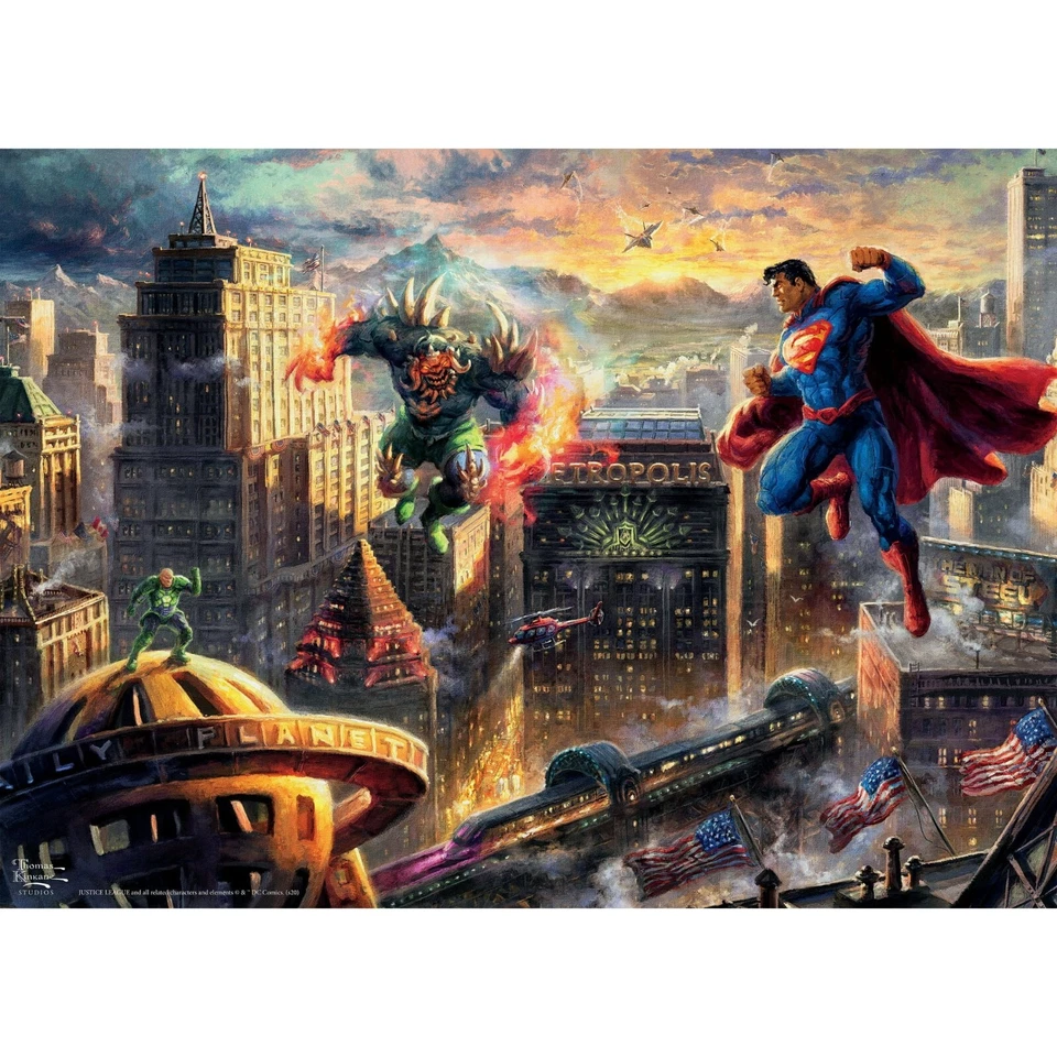 Rompecabezas Thomas Kinkade - DC Comics - Superman Man of Steel - 1000 piezas Foto 2 de 2