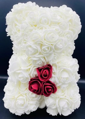 white rose teddy