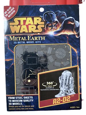 R2-D2 Metal Earth 3-D Laser Cut Steel Model Kit #MMS250  Star Wars