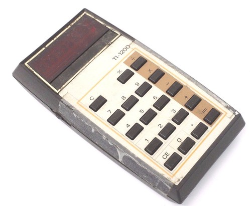 vintage texas instrument ti-1200 electronic calculator