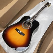 Newly arrived sunburst color Acoustic guitar Flower of Life