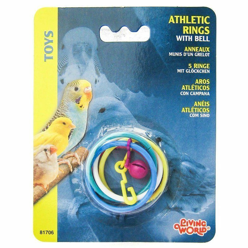 LM Living World Athletic Rings with Bell Bird Toy Athletic Rings with Bell Bird