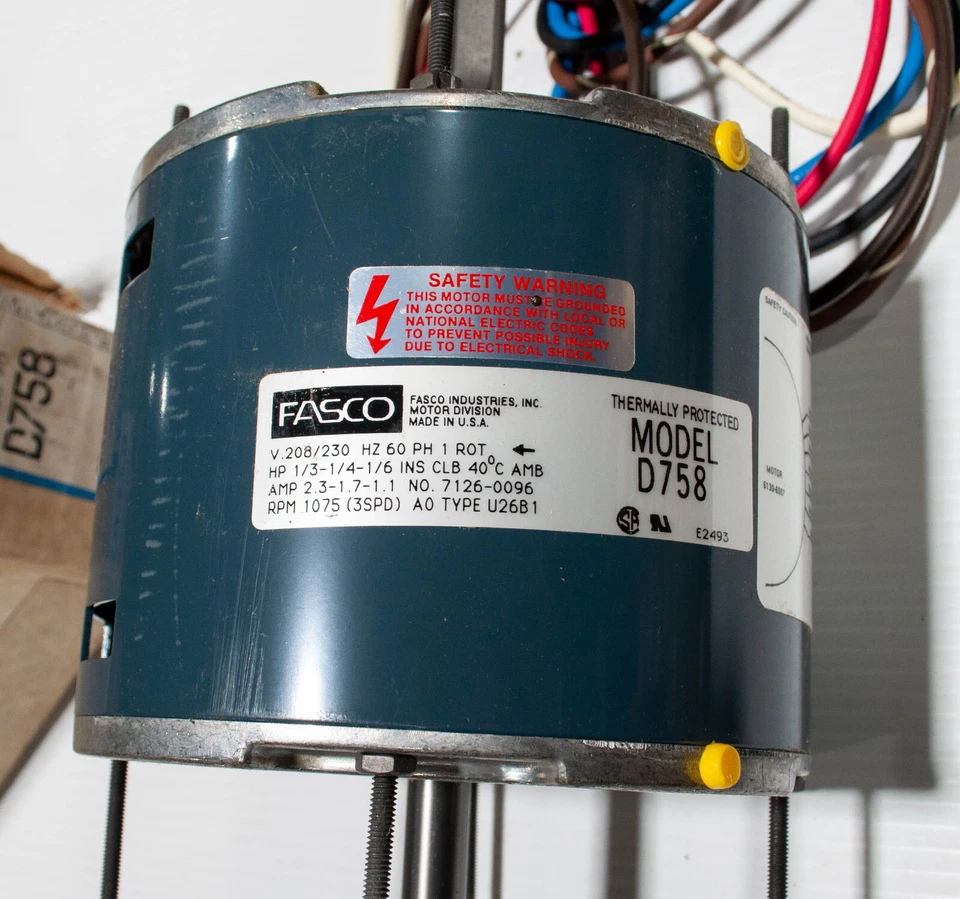 Motor de CA Fasco D758 1/3 1/4 1/6 HP 1075 RPM 7126-0096 Foto 3 de 4