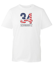 Schwantz 34 t shirt White Easy Wash MotoGP Rider Gift Color Flag sizes S to 3XL